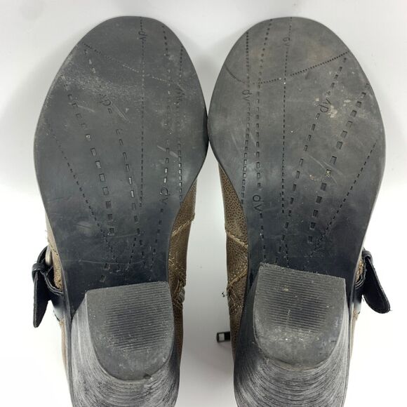 DV Dolce Vita 6.5 Ankle Booties Boots Biker Boho Festival Western Brown Leather - Picture 6 of 7